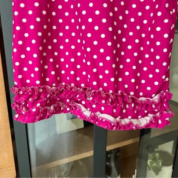 Ruffle Butts polka dots rashguard swimsuit top short sleeve toddler girl Barbie - Picture 2 of 4
